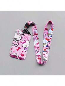 1 قطعة، سلسلة معصم + حامل بطاقة [معتمد] مشبك صورة هيلو كيتي للحرم الجامعي، بطاقة طالب للوجبات، حبل منسوج لبطاقة الحافلة، علبة تخزين مفتاح سلسلة، غطاء واقي كرتوني للطالب، مجموعة بطاقة هوية للعمل والحافلة والمترو، بطاقة تمرير، قلادة سلسلة معصم طويلة شفافة للأزواج - متعدد الألوان - مشاهدة 6