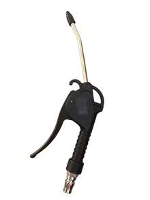 1个高流量气枪 - 工业及家用气嘴，PP材质，适用于空气压缩机除尘，黑色，气枪配件