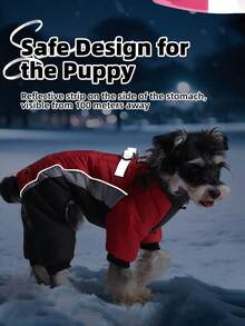 Full Body Dog Coat - Warm Fleece Jacket For Small Dogs, Turtleneck Winter Coats With Harness, Reflective Dog Snowsuit Windproof Puffer Jackets With Legs - Multicolor - View 8