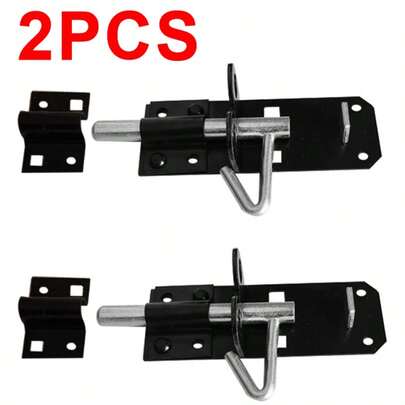 Set Of 2 Door Padlock Bolt 6" 150mm Sliding Straight Slide Gate Latch Door Lock