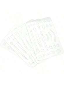 Borrador Shield inoxidable, herramientas de borrado de acero inoxidable, plantilla de dibujo ingeniería, regla herramienta de precisión para diseñoécnico y dibujo profesional - Transparente - Ver 2