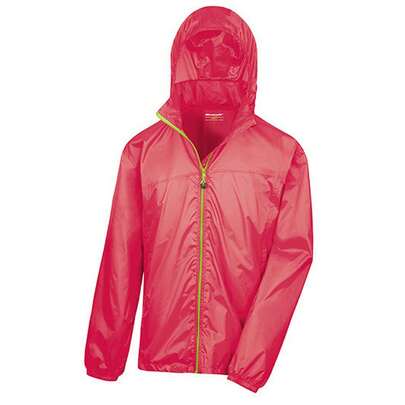 Result Mens Lightweight Packaway Jacket (Raspberry/Lime) - 100% Nylon - (BC5528)