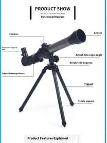 【高清单筒望远镜】便携式单筒望远镜套装 | 高清高倍率入门级天文镜头，适用于弱光夜视和观星 - 适合成人、青少年和初学者，可作为手动对焦的科普礼物或生日礼物