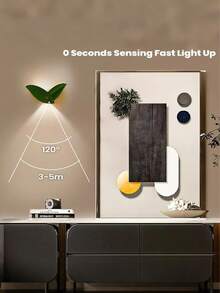 1PC Christmas Gifts Leaf Shaped Wall Light, Motion Sensor, RGB Colors, USB Charging, Battery Model, Perfect For Bedroom, Hallway, Stairs, And Home Decor.