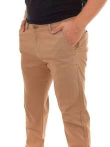 Men's Tailored Twill Trousers, Sporty Fine, Knife Pocket, Built-In Pocket - Camel - View 3