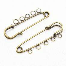 5pcs Craft Safety Pins Brooch Metal Sewing Pins With Loops Sewing Clothes Pins For Tags DIY Handmade Jewelry Making Accessories Findings - Brooch Pins - View 39