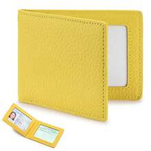 Cartera de Cuero Genuino para Documentos de Conducción de Automóviles, Licencia de Conducir, Tarjeta de Crédito, Funda, Porta Monedas, Cartera para Certificado de Vehículo - Negro - Ver 10