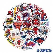 Disney 50/150/250 piezas Pegatinas de Graffiti de Dibujos Animados de Spider-Man para decorar Scrapbook, Diario, Planificador, Portátil, Equipaje, Pegatinas Impermeables DIY