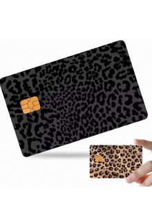 Leopard Print Glitter Card Stickers, Glitter Card Holders, Dubai Luxury Style, Cool Crystal Frosted Starry Silver Shiny Solid Color Stickers, Suitable For Credit Cards, Debit Cards, Transportation Cards, Access Cards, With Waterproof Function - Multicolor - View 4