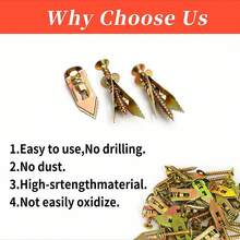 40PCS Self-Drilling Drywall Anchors Kit - No Drill Needed Easy Hang For Home & Office - Includes 20Anchors & 20 Screws For Quick Installa