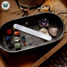 Diverse Selenite Crystal Wand With 7 Heart Symbols - Reiki Charged, Single Tip, Synthetic Crystal Stick For Healing, Meditation & Spiritual Gifts (7 Chakra Bracelet), Wand For Healing,Natural Crystal Rods For Cleansing And Protection - Spiritual Tools For Balancing Chakras And Clearing Energy Fields. - Multicolor - View 9