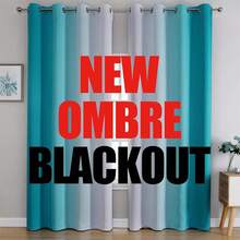 G2000 Blackout Curtains & Drapes For Bedroom Living Room 84 Inches Long Purple And Greyish White Room Darkening Window Treatments Ombre Thermal Insulated Light Blocking Grommet Backdrop 2 Panels Set-FUNALING - 綠松石 - 查看 12