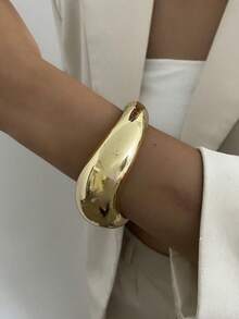 1 件复古夸张不对称镂空水滴吊坠金属袖口手链，奢华度假派对珠宝礼物，适合女性、情侣、节日、生日、婚礼、休闲、街头风格 - 手鐲 - 查看 16