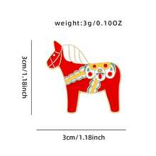 珐琅制作可爱马形徽章，质感精致的时尚配饰，适合万圣节、圣诞节、收藏、礼物、服装装饰 - 徽章 - 查看 11