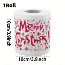 1/5-pak świątecznych rolek papieru toaletowego, z motywem Świętego Mikołaja, renifera i choinki, miękki papier, bezpyłowy, opakowanie zbiorcze, 2-warstwowy, do dekoracji świątecznych i na imprezy