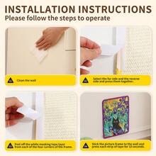 新款壁画剑麻猫抓板，粘贴式猫抓板，耐用防刮猫玩具，可更换，不损坏墙壁，批发现货 - 彩色 - 查看 6