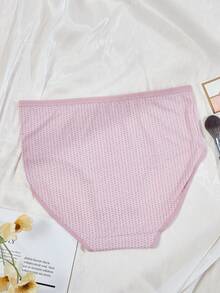 5pcs/Pack Women Plus Size High Waist Polka Dot Comfortable Underwear - Multicolor - View 6