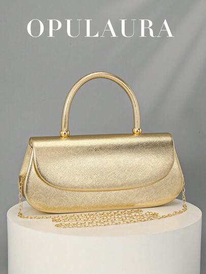 Bolso de embrague de cuero brillante y elegante minimalista de OpulAura, ideal para fiestas, bodas y eventos formales. Esta bolsa de noche es la elección perfecta para chicas y mujeres de fiesta, también es un gran regalo para destinatarias femeninas.