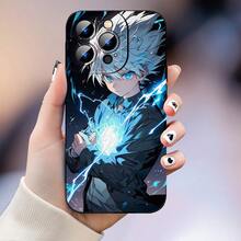 Fundas para Teléfono Móvil de Anime Boy Negro, Creativas, Resistentes a Manchas y con Protección Integral para Lente Antigolpes, Duraderas, Accesorios de Teléfono de la Serie Clásica para iPhone11/12/13/14/15/16/Pro Max o Plus, Regalo de Funda - Color mezclado 1 - Ver 9