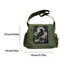 Laptop Case,School Bag,College-Style Student Attire Shoulder Bag, Suitable For Use During Work Hours, School Days, And Trips Outside The Home. School Supplies - Army Green - View 5