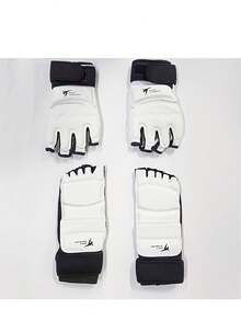 1 Set Taekwondo Hand Gloves & Foot Guards, Sparring Training & Competition Fighting Protection Gear