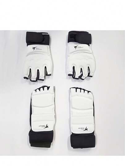 1 Set Taekwondo Hand Gloves & Foot Guards, Sparring Training & Competition Fighting Protection Gear