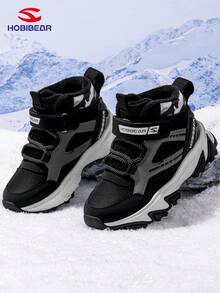 HOBIBEAR (For Wide/Thick Feet, Please Order One Size Up) 1 Pair Minimalist Fashionable Outdoor Comfortable Snow Boots For Teenagers, Boys & Girls, Warm Thermal Lined Mid-Calf Winter Boots, Multiple Colors