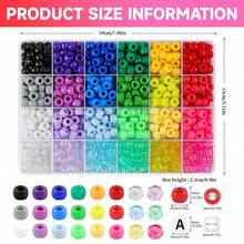 600pcs Pony Beads Set, 24 Colors Plastic Craft Bead For Diy Jewelry Making, Bracelets, Necklaces, Craft Jewelry Making, Festival Birthday Gift Jewelry Making Kit