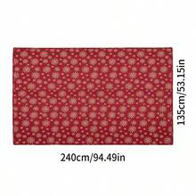 1 buc față de masă de Crăciun, fulgi de zăpadă de Crăciun de iarnă, față de masă lavabilă roșie pentru decor de cină, picnic și petrecere