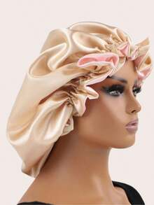 Minimalist Hair Bonnet Silk Bonnet Satin Bonnet - 棕色 - 查看 5