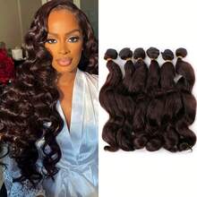 Belle Show Bundles Hair Loose Bundles Hair 18 Inch Loose Wave Hair 6 Bundles Loose Wave Bundles Hair For Women Loose Wave Bundles Hair Extensions Loose Wave Hair Bundles