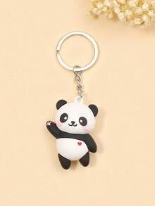 Cute 1pc Heart Shaped Panda Keychain Valentine's Day Valentines Gift Souvenir Car Accessories Bag Charm School Goth Y2k - Nhiều màu - Xem 3