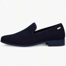 Mens Loafers Dress Shoes  Driving Shoes Tuxedo Suit Shoes - Màu xanh hải quân - Xem 3