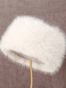 1顶女士纯色毛绒帽，柔软舒适保暖简约风，休闲百搭防风，适合日常佩戴，可搭配围巾，秋冬季装饰 - 彩色 - 查看 15