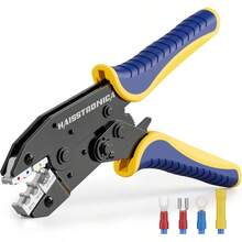 Crimping Heat Shrink Connectors - AWG 22 - 10 Ratchet Wire Terminal Crimper - Ratcheting Crimper Tools - Available Insulated Nylon Connectors And Electrical Wire Connectors - 8327 - 用於絕緣線連接器 - 查看 1
