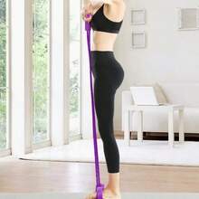 1pc Elastic Yoga Stepping Board Resistance Band, Natural Latex Tension Rope Fitness Equipment, For Home Gym Arm & Waist Slimming Training, Foot Pedal Resistance Exerciser