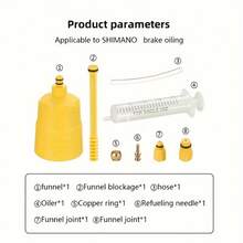 Mountain Bike & Road Bike Simple Oil Change, Refill & Brake Fluid Replacement Tool Accessories, Universal - Yellow - View 2