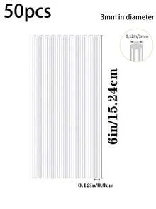 50pcs Acrylic Lollipop Sticks (4in,6in,8in,10in),Cake Pops Sticks, Candy Sticks,Acrylic Dowel Rods, Treat Sticks, Stir Rod,Melt Cake Pops, Cupcake Toppers, Clear Cake Pop Display Holder,Chocolate Cookie Dessert, Party Supplies, Party Decor(Not A Straw)Reusable,For DIY Crafts, Party Decorations, Gardening,Wedding, Halloween, Christmas Candy,Handwork Supplies,Garden Plants,Birthday,Graduation,Baking Tools, Kitchen Accessories - Multicolor - View 13