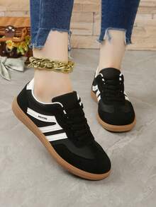 女士户外休闲运动鞋经典款超细纤维皮革复古运动鞋2025新款交叉系带运动鞋简约时尚舒适户外学生网球跑步鞋 - 米色 - 查看 8