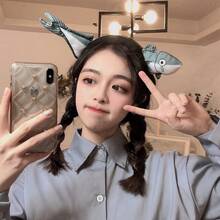1pc/2pcs Cute Carrot & Salted Fish Cartoon Headband, Korean Style Creative Funny Headwear, Fashion Versatile Hair Hoop, Hair Band, Hairband For Women