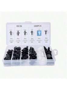 100 Pieces Of General Motors Plastic Fastener Clips - General Motors' Replacement Push Pin Rivets, Suitable For Internal Panels/Bumpers/Grilles/Luggage Linings, Easy To Install Body Clip Combination Kit, Durable Plastic Anti Fracture, Essential For Car Maintenance/Replacement | Automotive Fastener Clip Kit Suitable For Various Sedans, Motorcycles, SUVs - Multicolor - View 7