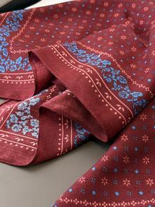 1 Pc Vintage Paisley Little Flower Color Blocked Geometric Herringbone Pattern Stripe Linen Small Square Scarf Imitation Velvet Scarf Headscarf Shawl Sunscreen Kerchief For Women Bandana For Daily Use Outdoor. For Dress