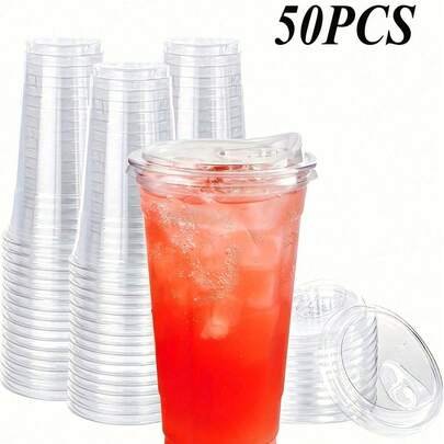 Stor transparent återanvändbar isolerad akrylmugg med lock - Perfekt för att hålla kalla och varma drycker, iskaffe, smoothies, milkshakes och kalla drycker, även lämplig för utomhuspicknickar, födelsedagsfester och vardagsbruk - Mångsidig och lätt att rengöra