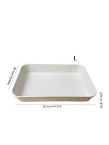 Multi-Size Rectangular Display Plastic Trays With Dustproof Lids, Unbreakable, Reusable Fruit/Dessert/Snack/Cake Platters, Suitable For Festivals, Weddings, Parties, And Banquets - Milky White - View 18