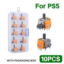 VAORLO 10-Pack 3D Hall Effect Joysticks High-Precision Anti-Drift Thumbstick Module Repair Parts Adjustable Compatible With P4/P5/X/S/Switch Pro