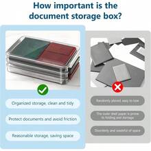 Organizador De Almacenamiento De Archivos De Plstico Transparente Caja De Almacenamiento De Documentos Contenedor Almacenamiento Ligero Impermeable Papel Fotogrfico Caja Portatil - predeterminado - Ver 3