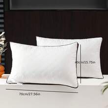 2 Pack Hotel Quality Pillow Checked Ultra Plush Soft Home Bed Pillow, Bed Pillows For Sleeping, Machine Washable, Suitable For Homestays, And Households, Suitable For Those Sleeping On The Back, Abdomen, Or Side - Multicolor - View 5