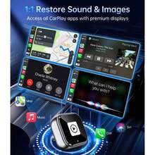 二合一无线 CarPlay 和 Android Auto 适配器 - 即插即用 CarPlay 转换器，快速自动连接，无延迟，小巧设计，兼容 和 Android 设备，配备 USB/USB-C 接口（黑色），无线 CarPlay 适配器，车载音响升级，现代汽车配件，高品质电子产品，不含电池 - 二合一 - 查看 8