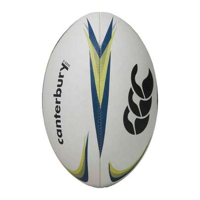 Canterbury of New Zealand Mentre Rugby Ball (White/Lime/Blue) - 100% Mixed - (RD3314)