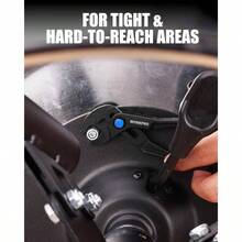 alicates para bomba de agua, alicates de junta de ranura de 4 pulgadas, alicates de lengeta y ranura ajustables rpidos con bloqueo de empuje de 15 posiciones, mordaza en V para agarre - Negro - - Ver 8